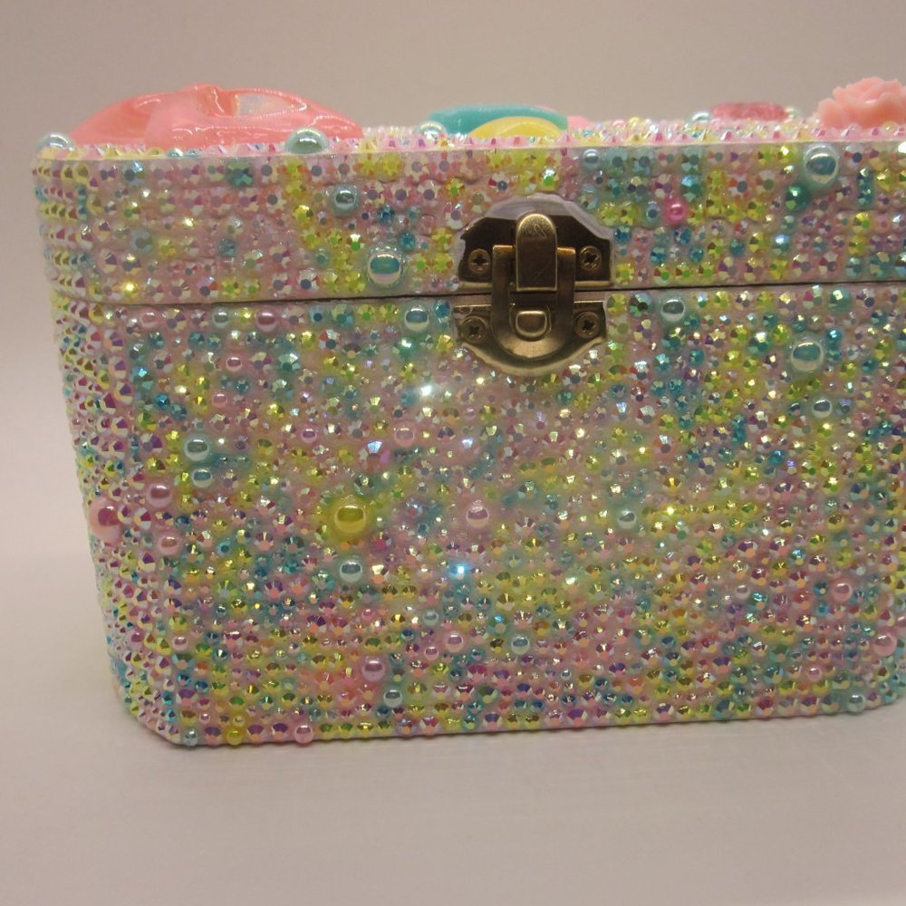 Multi Color Bling Unicorn Theme Trinket Box - image 2